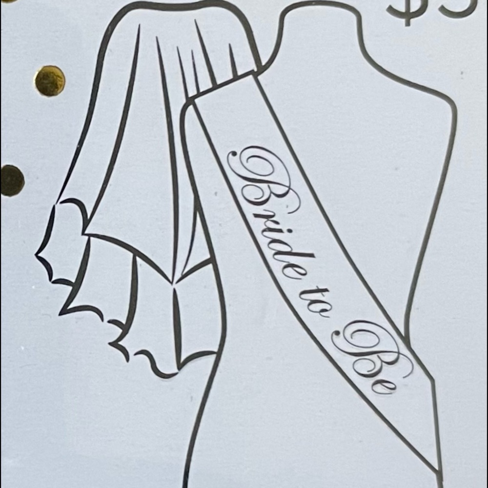 NEW White Bridal Veil & “Bride to Be” Sash Set